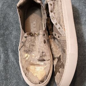 Corkys Women's Sneakers with Gold and Brown Accents